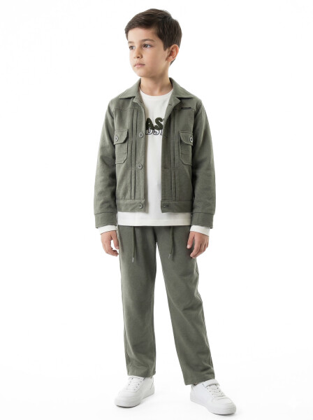 Erkek Çocuk 3'lu Alt Üst Takım 6-9 Yaş 13213 Haki - NASR GRUB