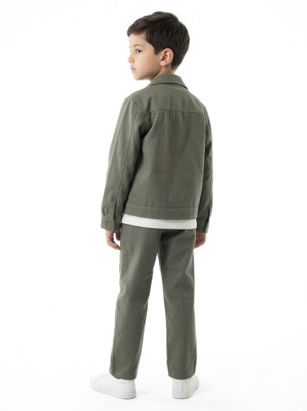 Erkek Çocuk 3'lu Alt Üst Takım 6-9 Yaş 13213 Haki - 3