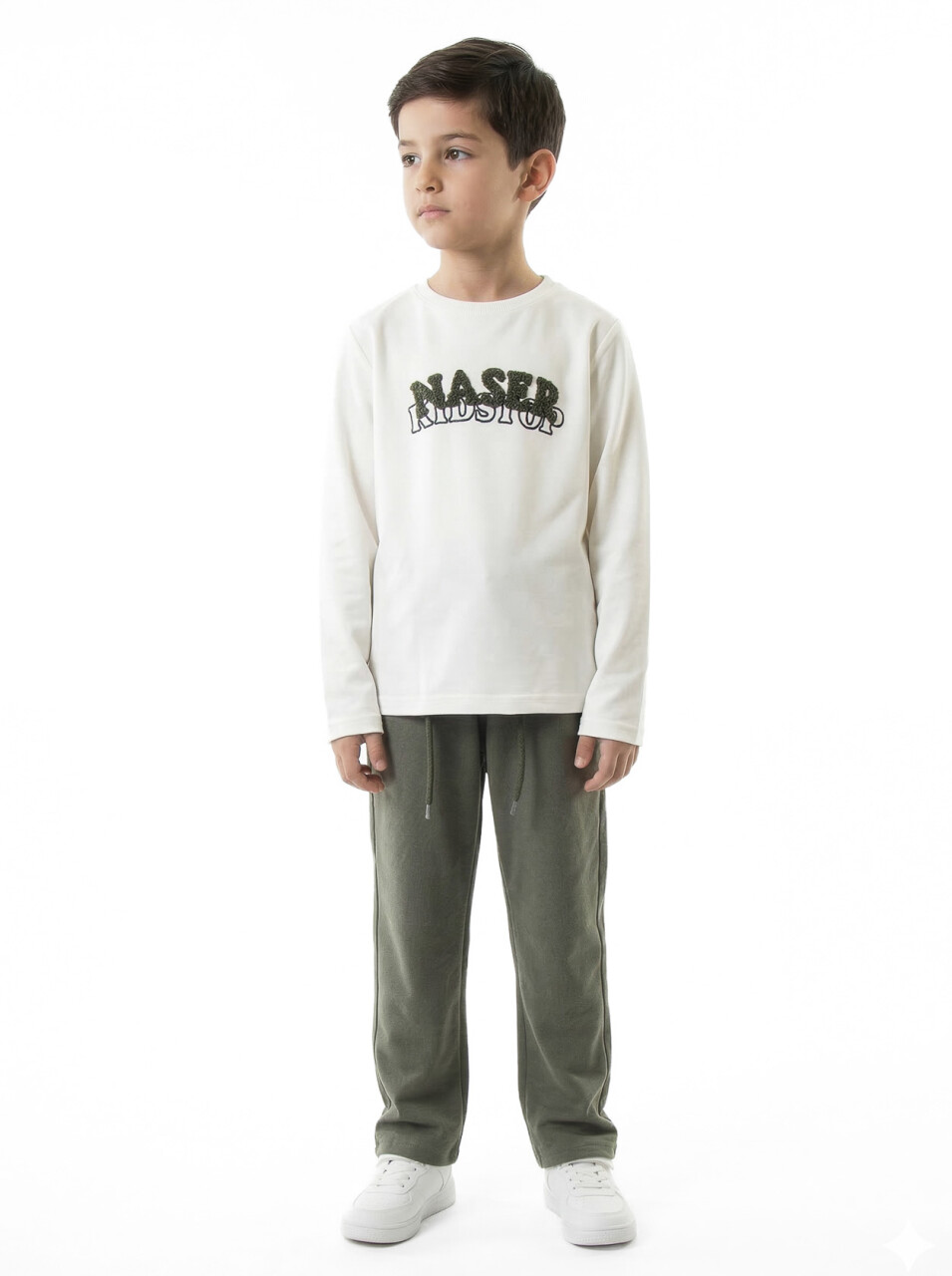 Erkek Çocuk 3'lu Alt Üst Takım 6-9 Yaş 13213 Haki - 4