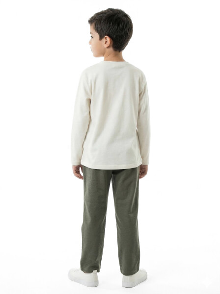 Erkek Çocuk 3'lu Alt Üst Takım 6-9 Yaş 13213 Haki - 5