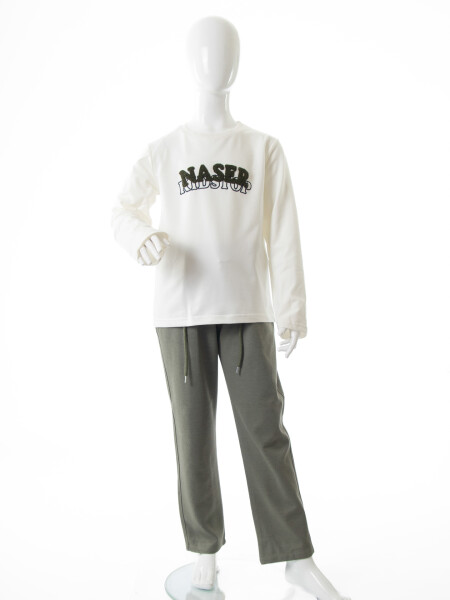 Erkek Çocuk 3'lu Alt Üst Takım 6-9 Yaş 13213 Haki - 9