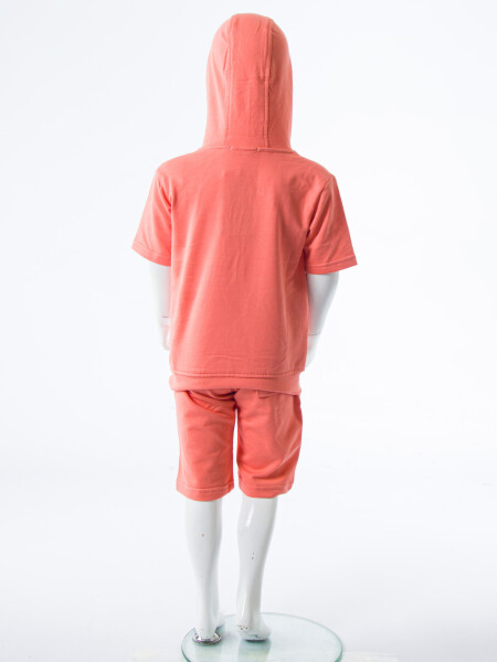 Erkek Çocuk Yazlık 2'li Alt Üst Takım (Tişort + Şort) 2-7 Yaş 3221 Coral - 6