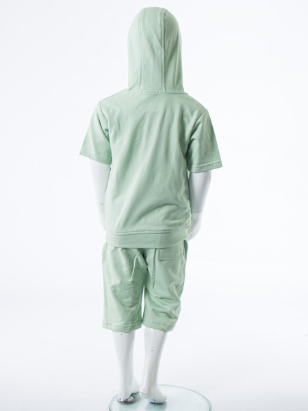 Erkek Çocuk Yazlık 2'li Alt Üst Takım (Tişort + Şort) 2-7 Yaş 3221 Mint - 5