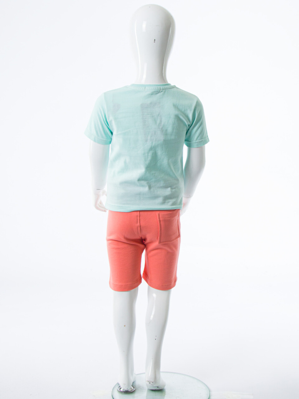 Erkek Çocuk Yazlık 2'li Alt Üst Takım (Tişort + Şort) 2-7 Yaş 3224 Açik Mavi - 5