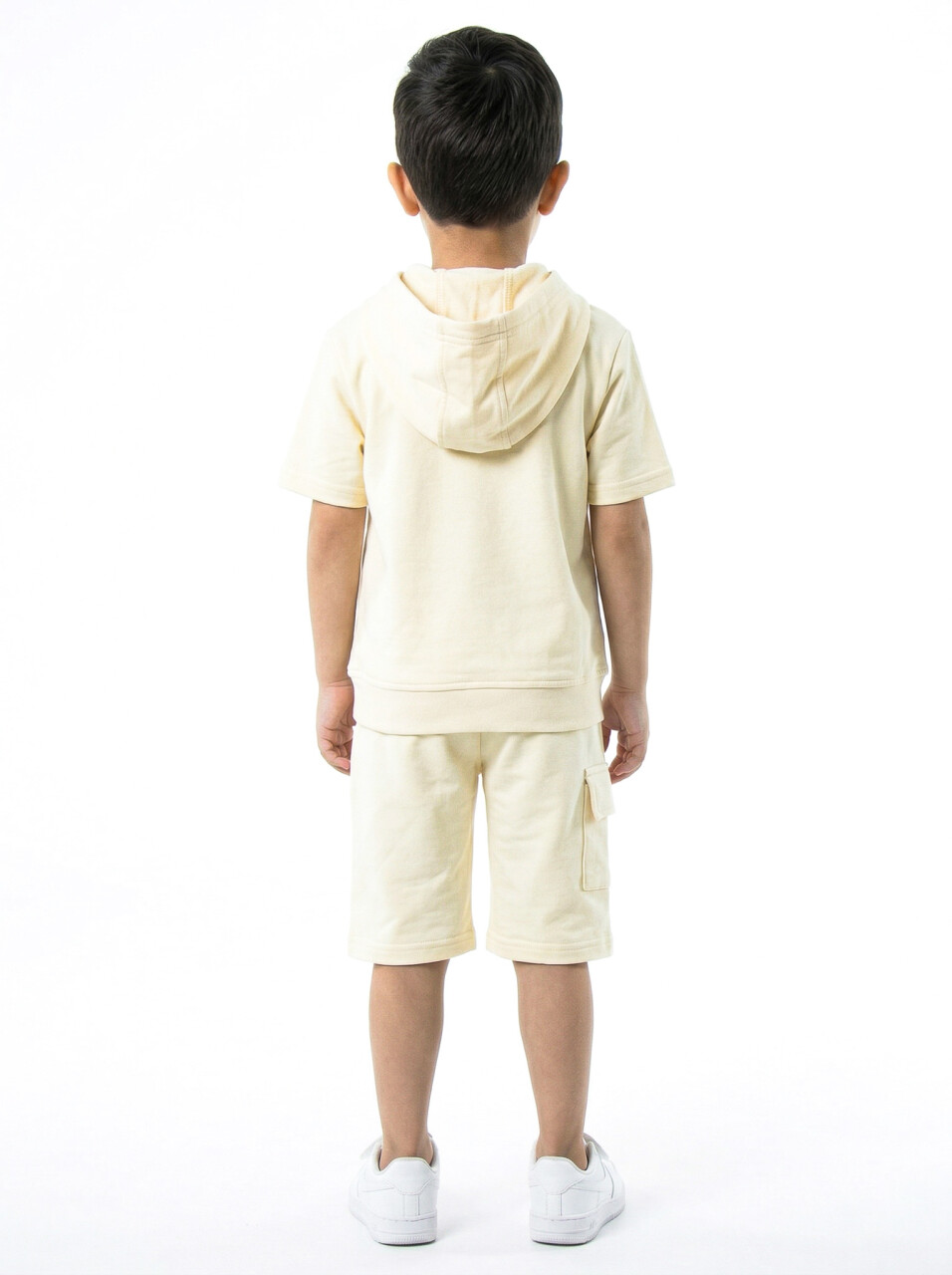 Erkek Çocuk Yazlık 2'li Alt Üst Takım (Tişort + Şort) 2-7 Yaş 3222 Krem - 2