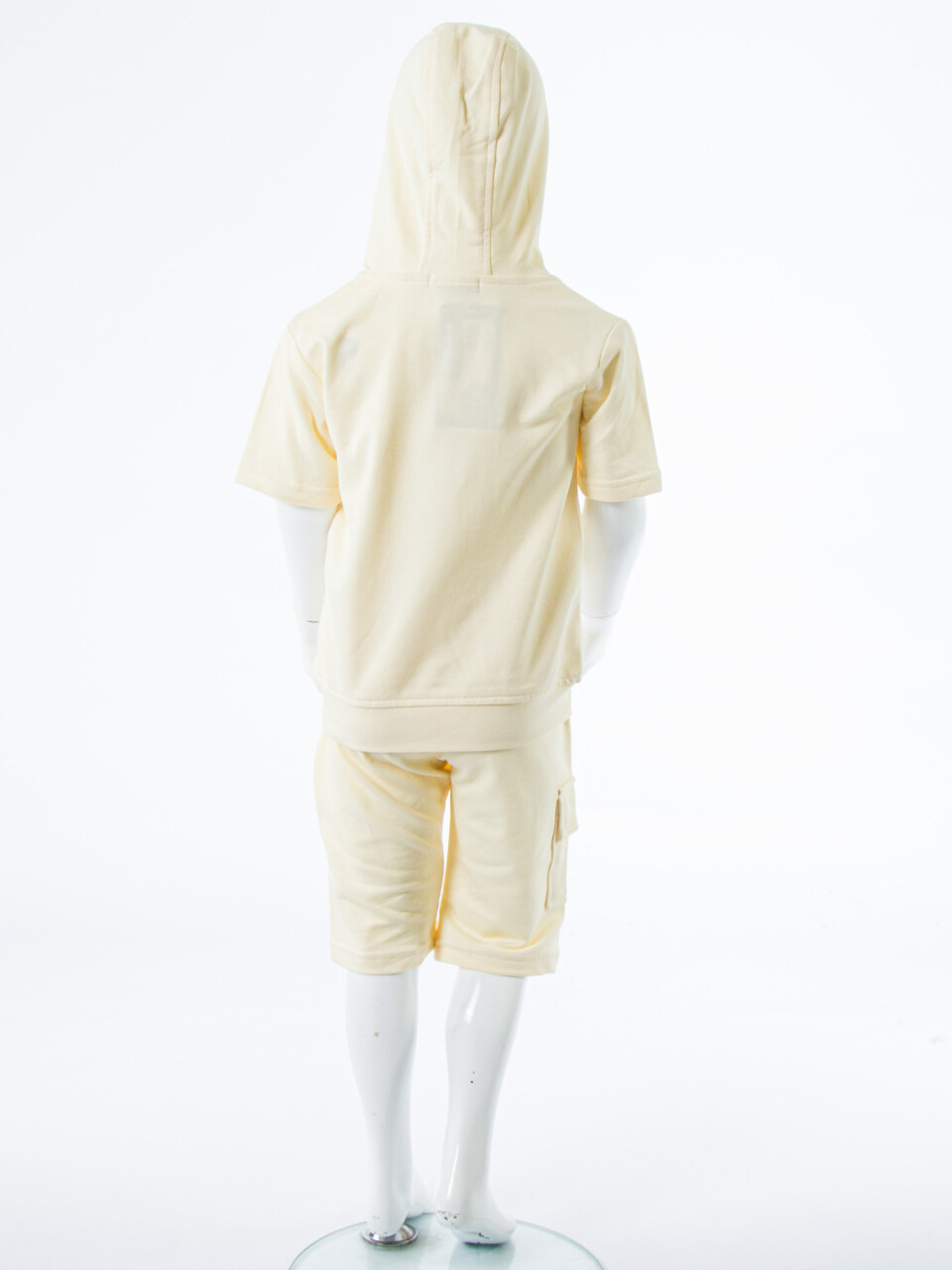 Erkek Çocuk Yazlık 2'li Alt Üst Takım (Tişort + Şort) 2-7 Yaş 3222 Krem - 6