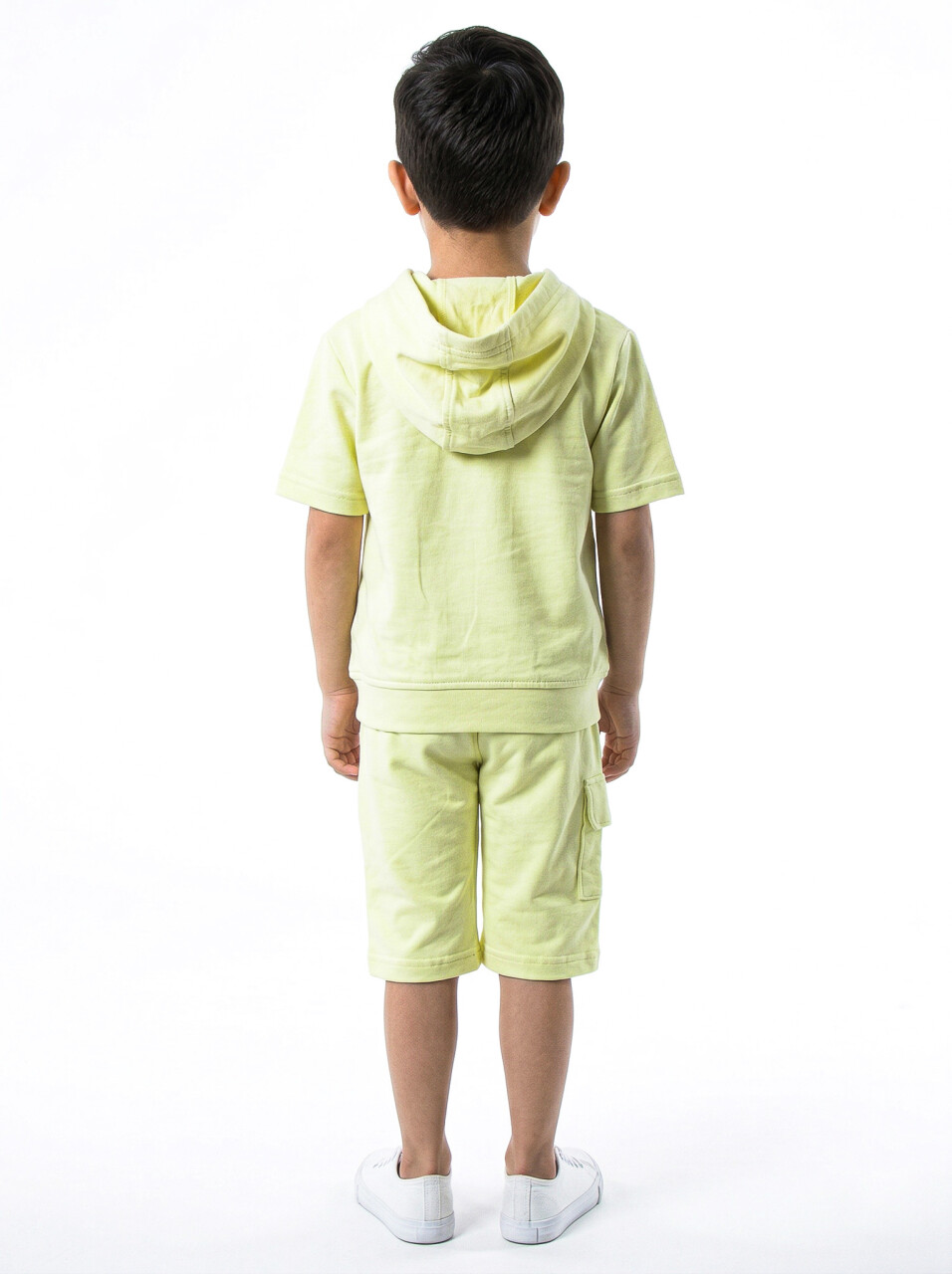 Erkek Çocuk Yazlık 2'li Alt Üst Takım (Tişort + Şort) 2-7 Yaş 3222 limonlu yeşil - 2