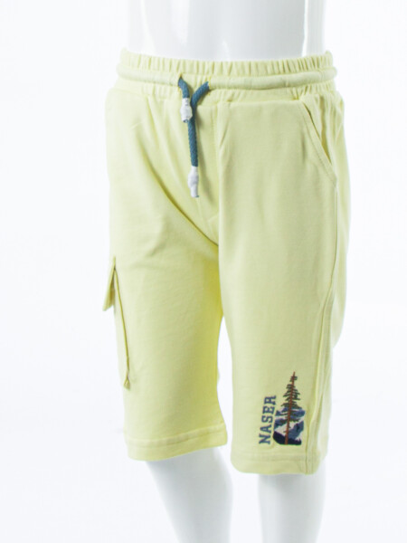 Erkek Çocuk Yazlık 2'li Alt Üst Takım (Tişort + Şort) 2-7 Yaş 3222 limonlu yeşil - 5