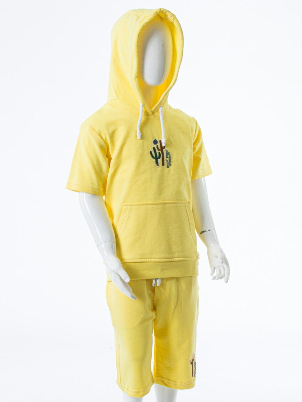 Erkek Çocuk Yazlık 2'li Alt Üst Takım (Tişort + Şort) 2-7 Yaş 3221 Sarı - 5