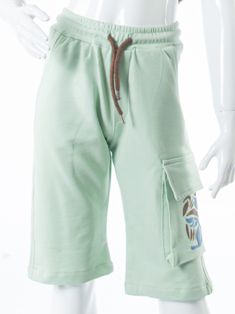 Erkek Çocuk Yazlık 2'li Alt Üst Takım (Tişort + Şort) 8-14 Yaş 4225 Kahverengi - 5