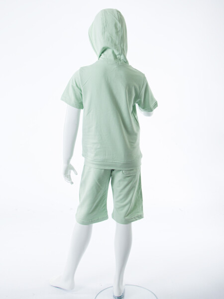 Erkek Çocuk Yazlık 2'li Alt Üst Takım (Tişort + Şort) 8-14 Yaş 4221 Mint - 6