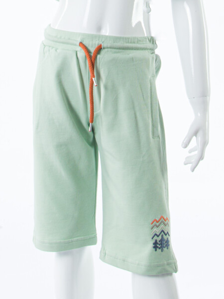 Erkek Çocuk Yazlık 2'li Alt Üst Takım (Tişort + Şort) 8-14 Yaş 4222 Mint - 5