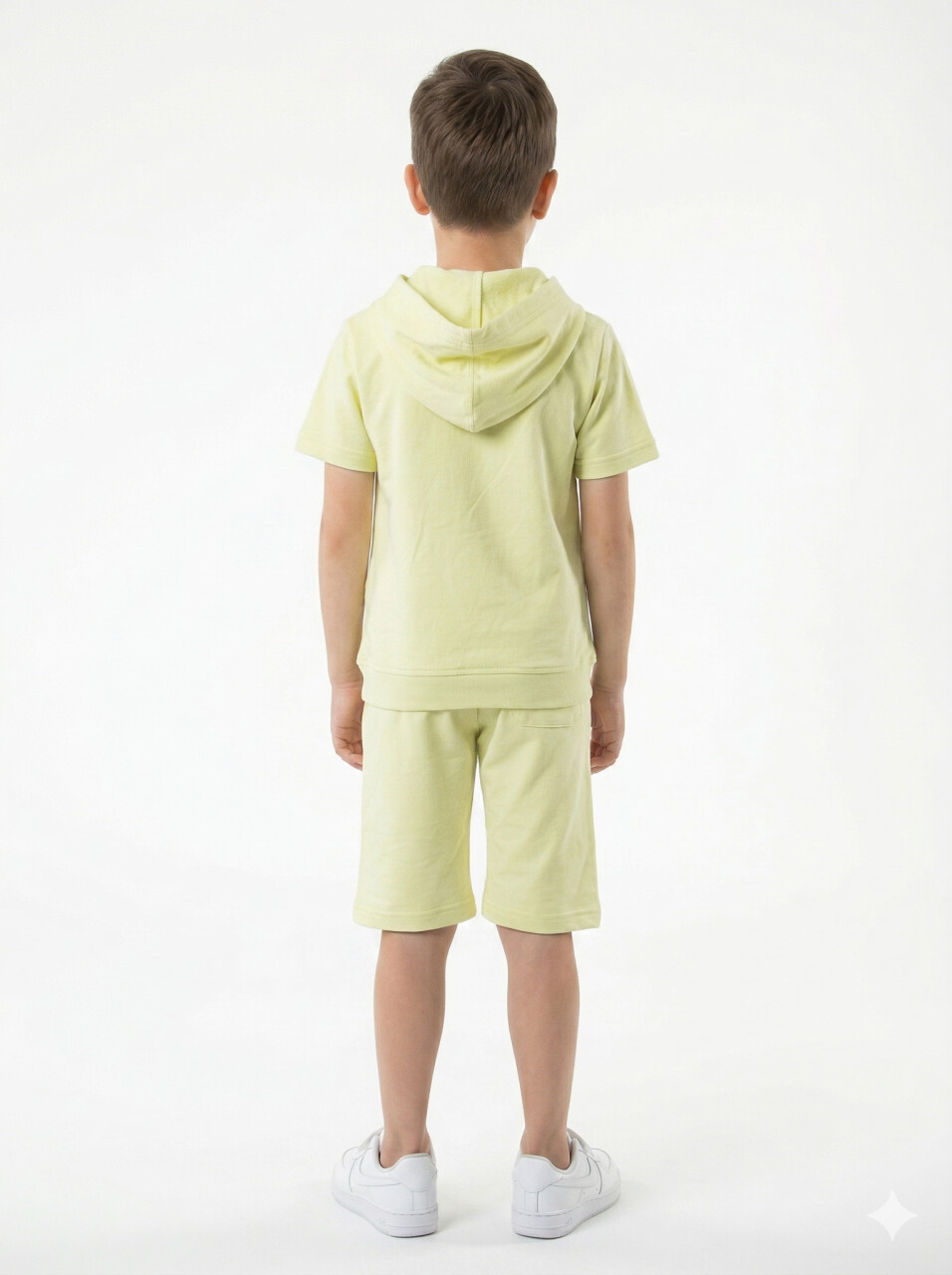 Erkek Çocuk Yazlık 2'li Alt Üst Takım (Tişort + Şort) 8-14 Yaş 4222 Sarı - 2