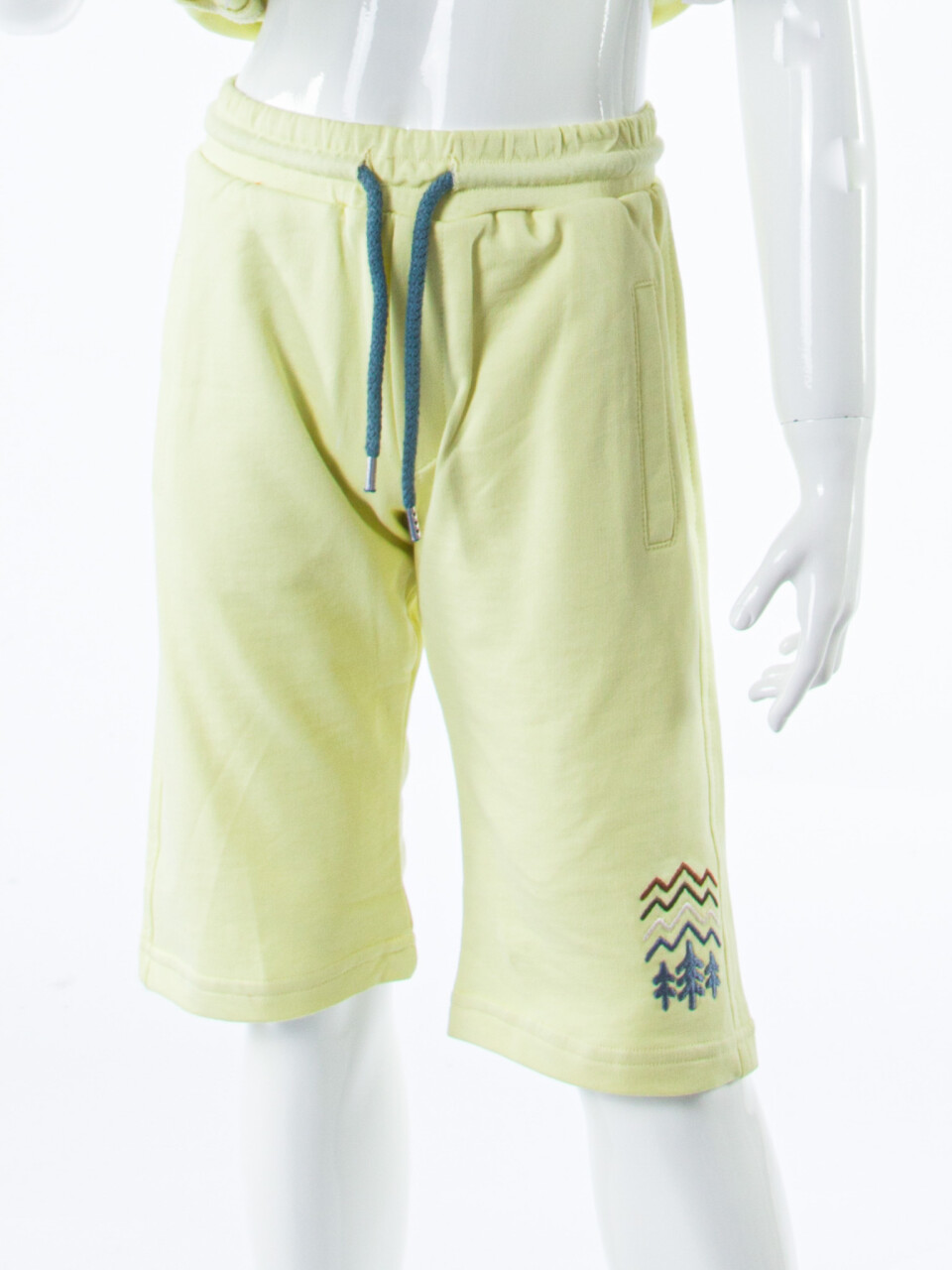 Erkek Çocuk Yazlık 2'li Alt Üst Takım (Tişort + Şort) 8-14 Yaş 4222 Sarı - 5