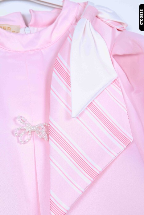 Kız Çocuk Elbise 6-12 Yaş 5002 Pembe - 3