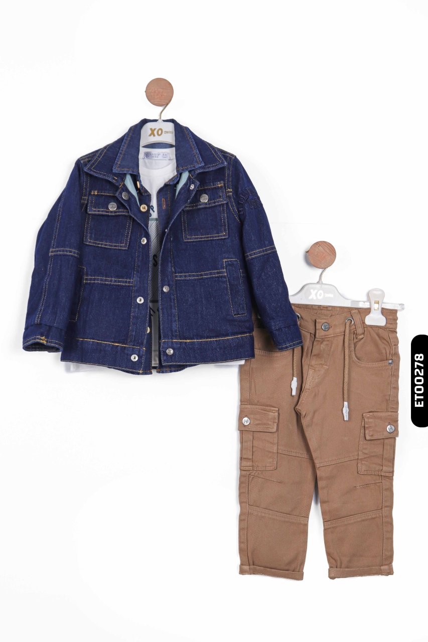 Erkek Çocuk Kargolu Alt Üst Takımı 2-5 Yaş 12071 Mint - 3