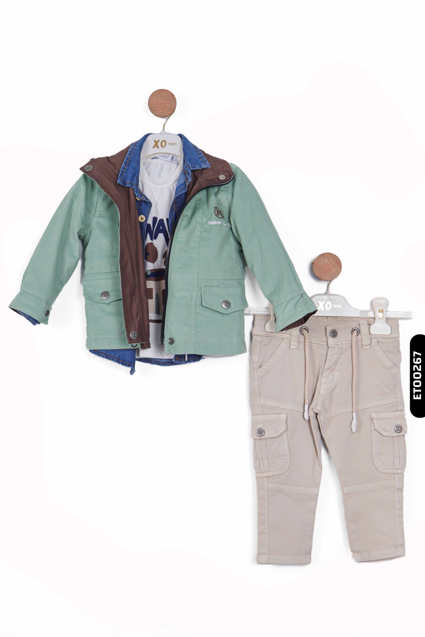 Erkek Çocuk Alt Üst Takım 12-36 Ay 11055 Kahverengi - 2