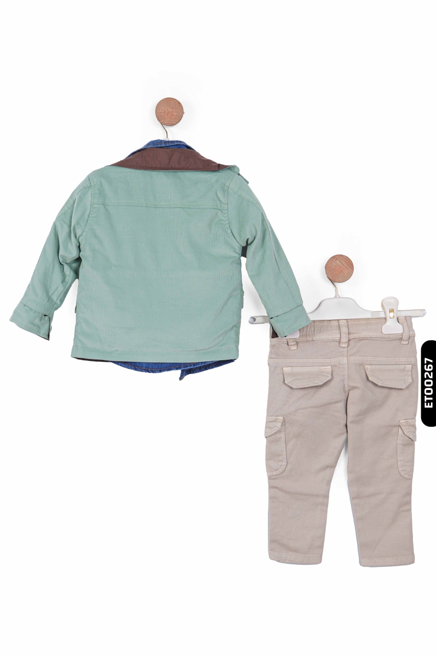 Erkek Çocuk Alt Üst Takım 12-36 Ay 11055 Kahverengi - 4