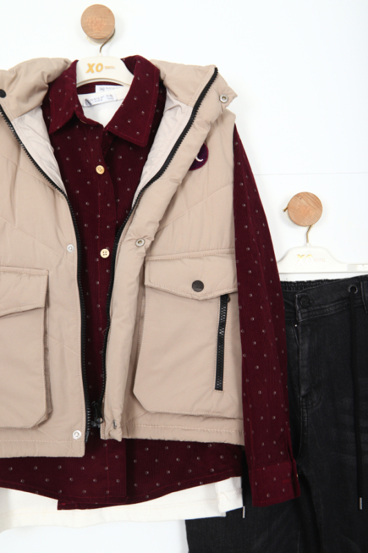 Erkek Çocuk Alt Üst 11-14 Yaş 14085 Bordo - 2