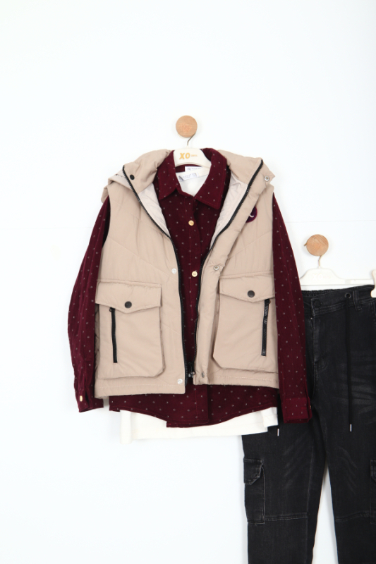 Erkek Çocuk Alt Üst 11-14 Yaş 14085 Bordo - 7