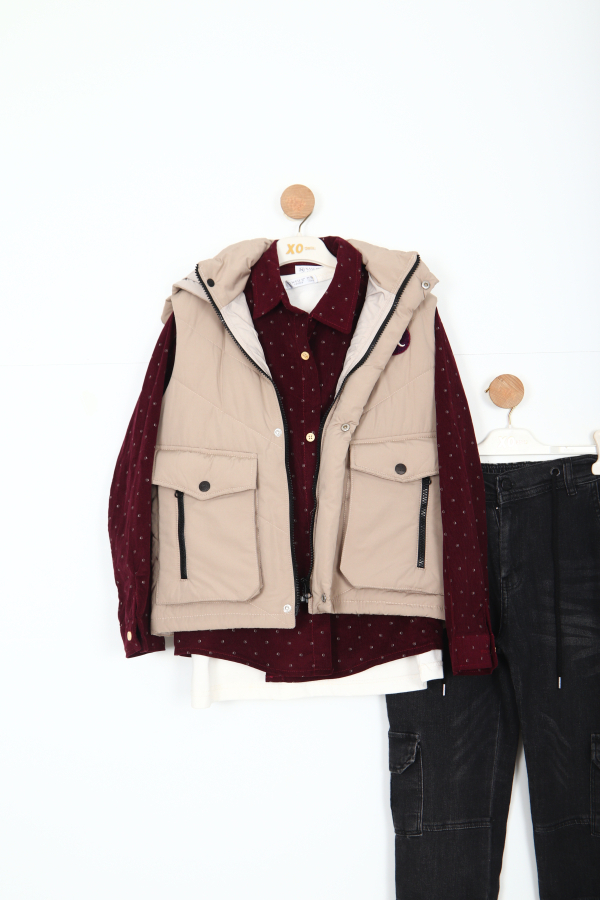 Erkek Çocuk Alt Üst 11-14 Yaş 14085 Bordo - 7