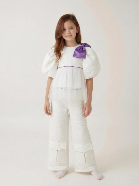 طقم علوي وسفلي للبنات من عمر 6 إلى 14 سنة 5004 - NASR GRUB