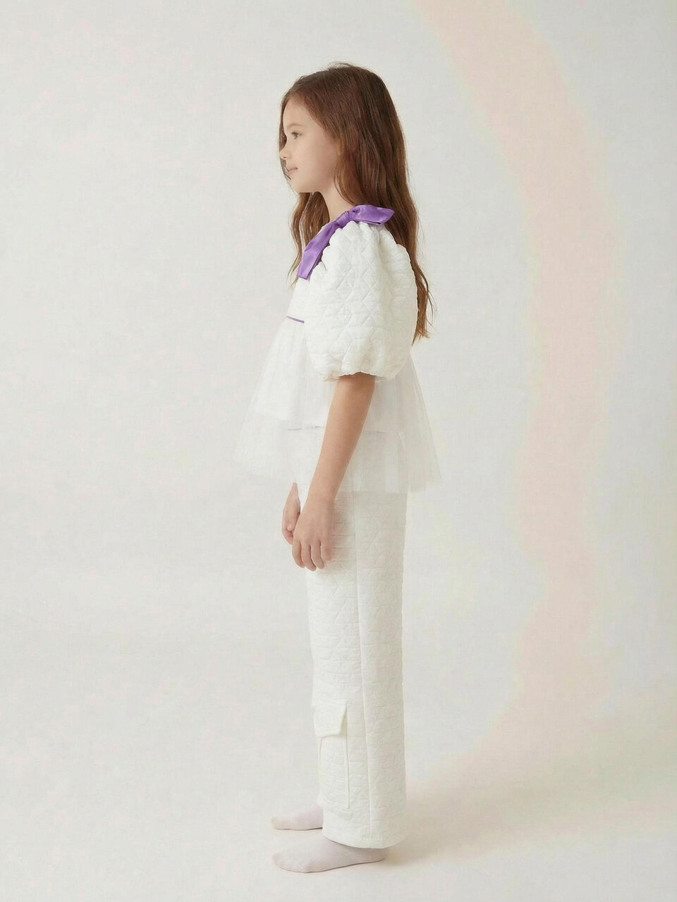 Kız Çocuk Alt Üst Takım 6-14 Yaş 5004 Beyaz - 2