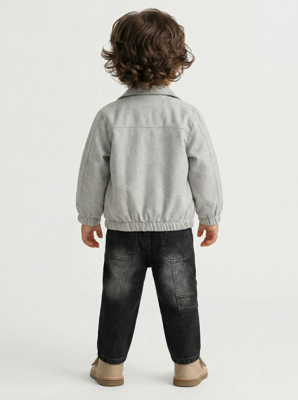 Erkek Çocuk 3'lü Alt Üst Takım 1-3 Yaş 11203 Gri - 2