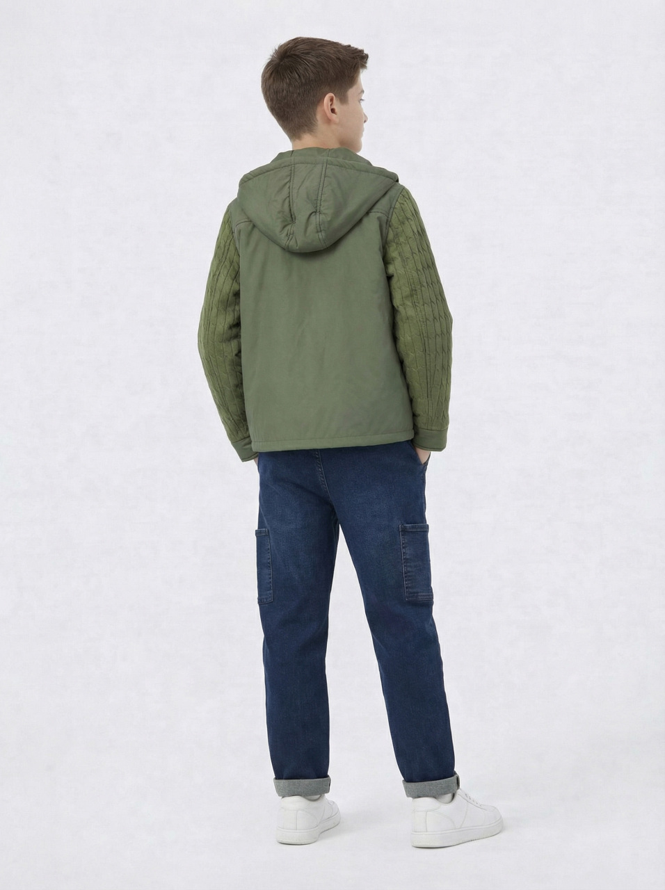 Erkek Çocuk 3'lü Alt Üst Takım 11-14 Yaş 14211 Yeşil - Mavi - 2