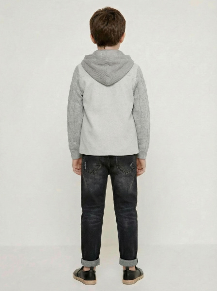 Erkek Çocuk 4'lü Alt Üst Takım 6-9 Yaş 13202 Gri - 2