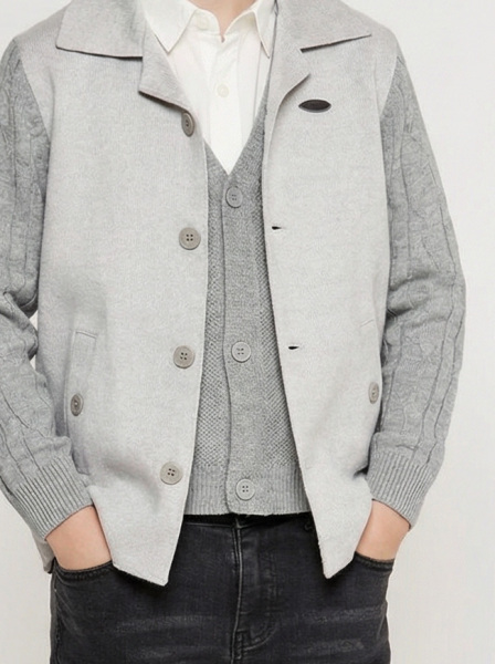 Erkek Çocuk 4'lü Alt Üst Takım 6-9 Yaş 13202 Gri - 5