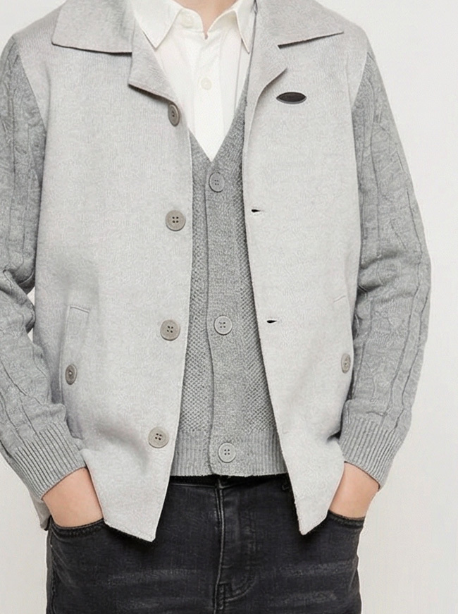 Erkek Çocuk 4'lü Alt Üst Takım 6-9 Yaş 13202 Gri - 5