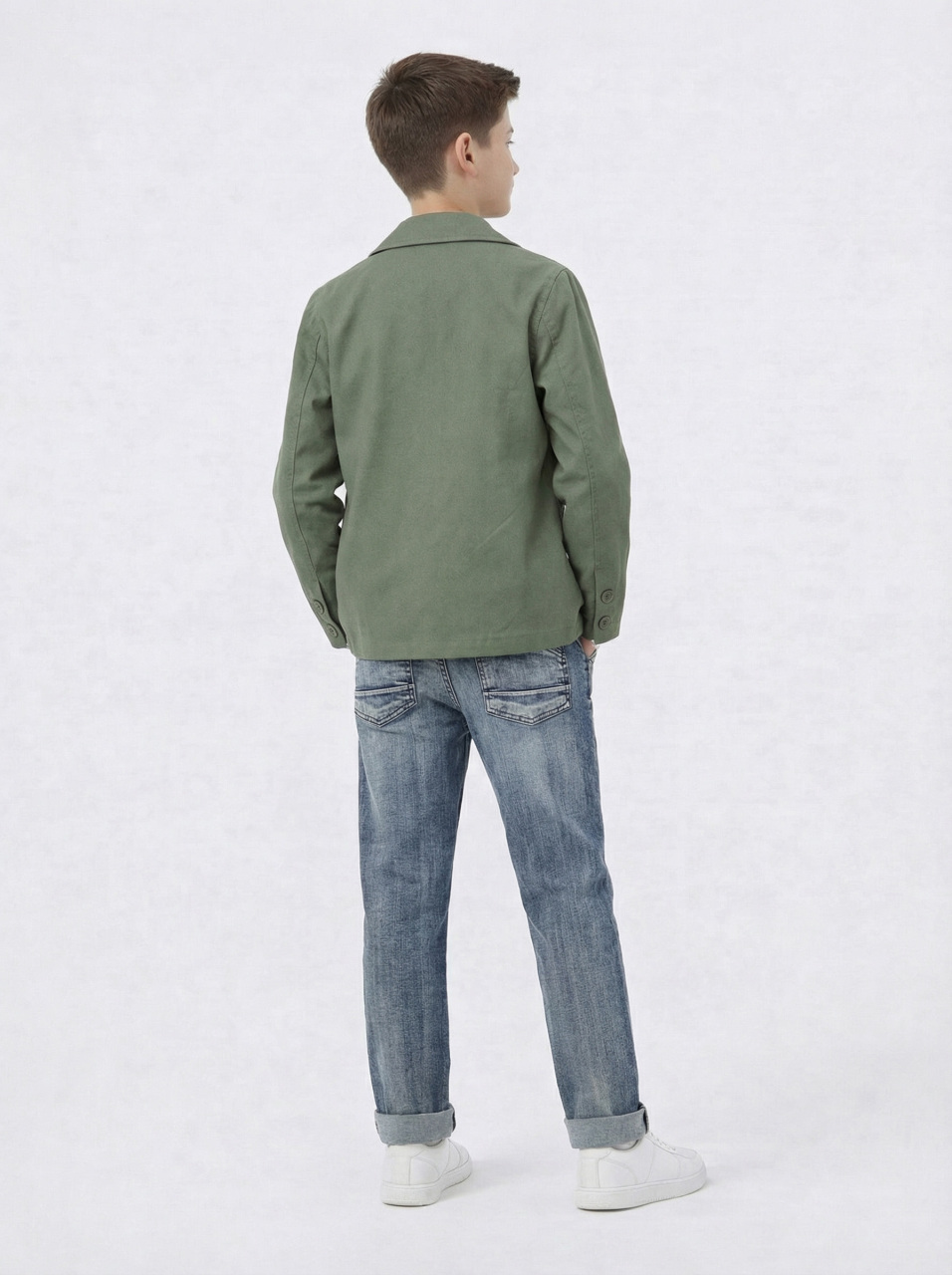 Erkek Çocuk 4'lü Alt Üst Takım 11-14 Yaş 14208 Yeşil - Turuncu - 2