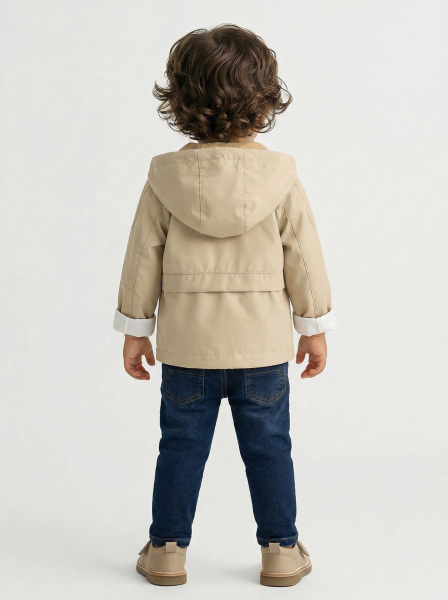 Erkek Çocuk 4'lü Alt Üst Takım 1-3 Yaş 11204 Bej - Turuncu - 2