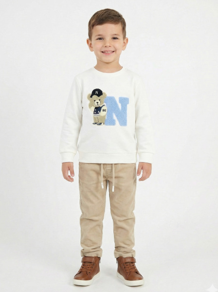 Erkek Çocuk 3'lü Alt Üst Takım 2-5 Yaş 12212 Mavi - Bej - 3