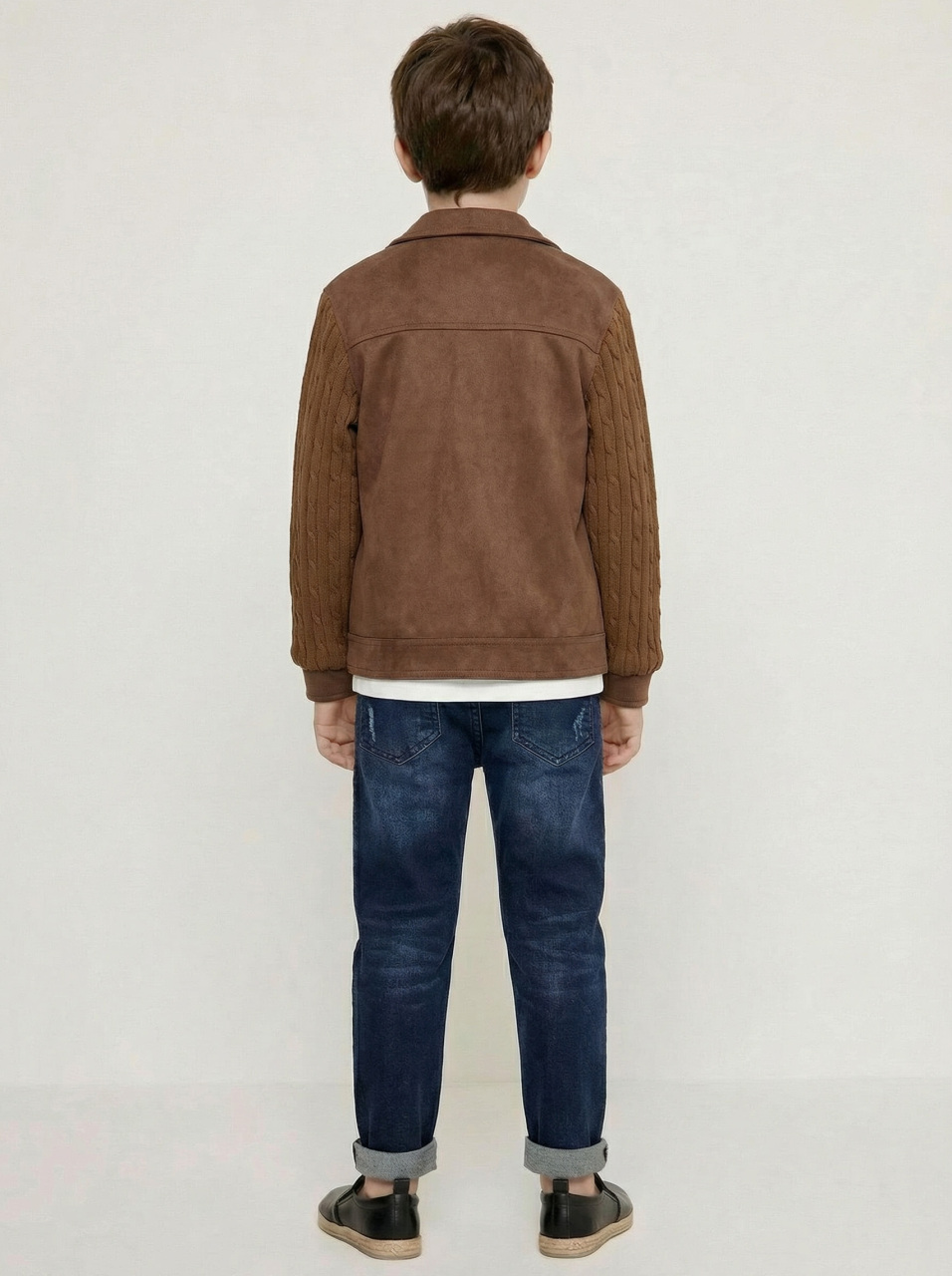 Erkek Çocuk 3'lü Alt Üst Takım 6-9 Yaş 13215 Kahverengi - 2