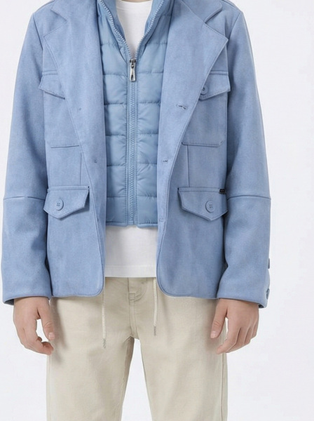 Erkek Çocuk 3'lü Alt Üst Takım 11-14 Yaş 14205 Ekru - Mavi - 6