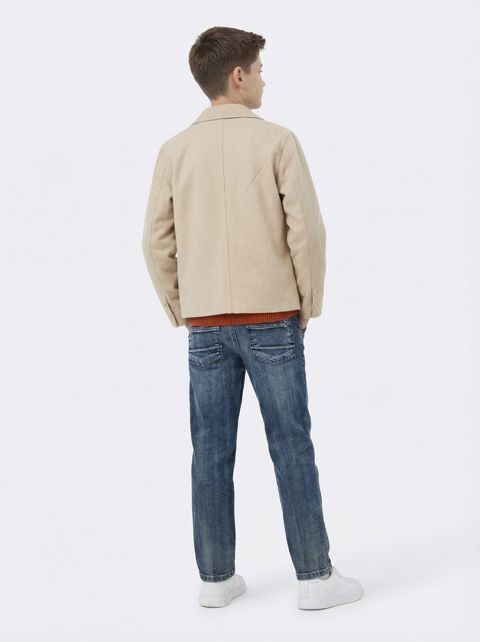 Erkek Çocuk 4'lü Alt Üst Takım 11-14 Yaş 14206 Bej - Turuncu - 2