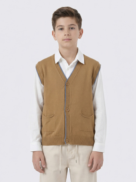 Erkek Çocuk 4'lü Alt Üst Takım 11-14 Yaş 14208 Mavi - Bej - 4