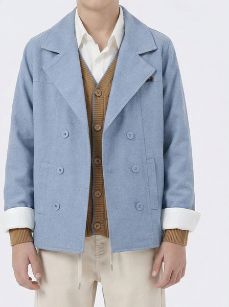 Erkek Çocuk 4'lü Alt Üst Takım 11-14 Yaş 14208 Mavi - Bej - 5