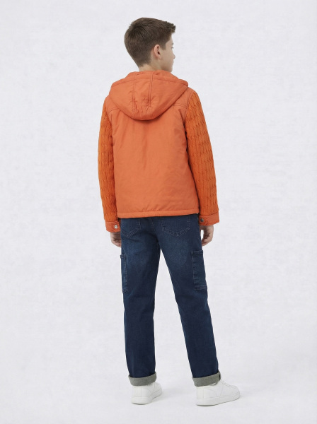 Erkek Çocuk 3'lü Alt Üst Takım 11-14 Yaş 14211 Turuncu - Mavi - 2