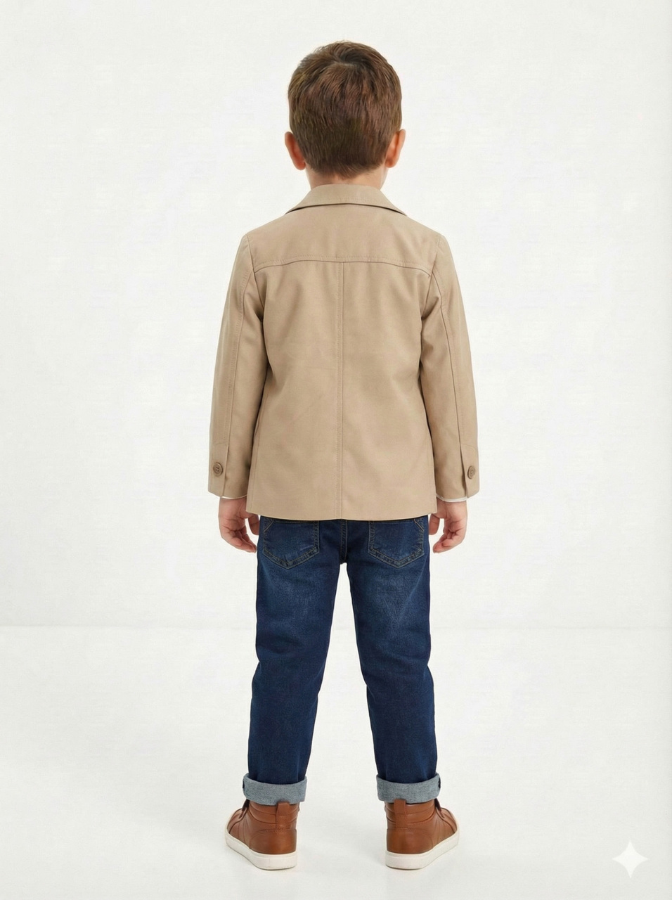 Erkek Çocuk 4'lü Alt Üst Takım 2-5 Yaş 12201 Kahverengi - Bej - 2