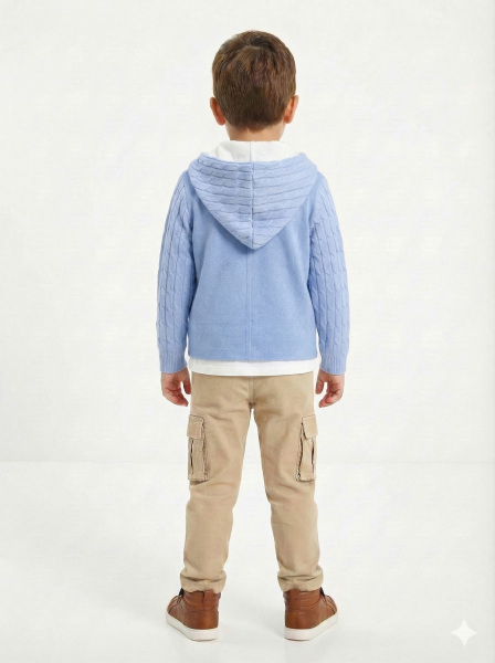 Erkek Çocuk 3'lü Alt Üst Takım 2-5 Yaş 12205 Mavi - 2