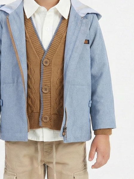 Erkek Çocuk 4'lü Alt Üst Takım 2-5 Yaş 12211 Mavi - Kahverengi - 4