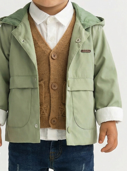 Erkek Çocuk 4'lü Alt Üst Takım 1-3 Yaş 11204 Mint - Kahveringi - 4