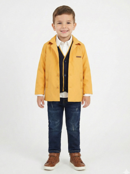 Erkek Çocuk 4'lü Alt Üst Takım 2-5 Yaş 12201 Sarı 