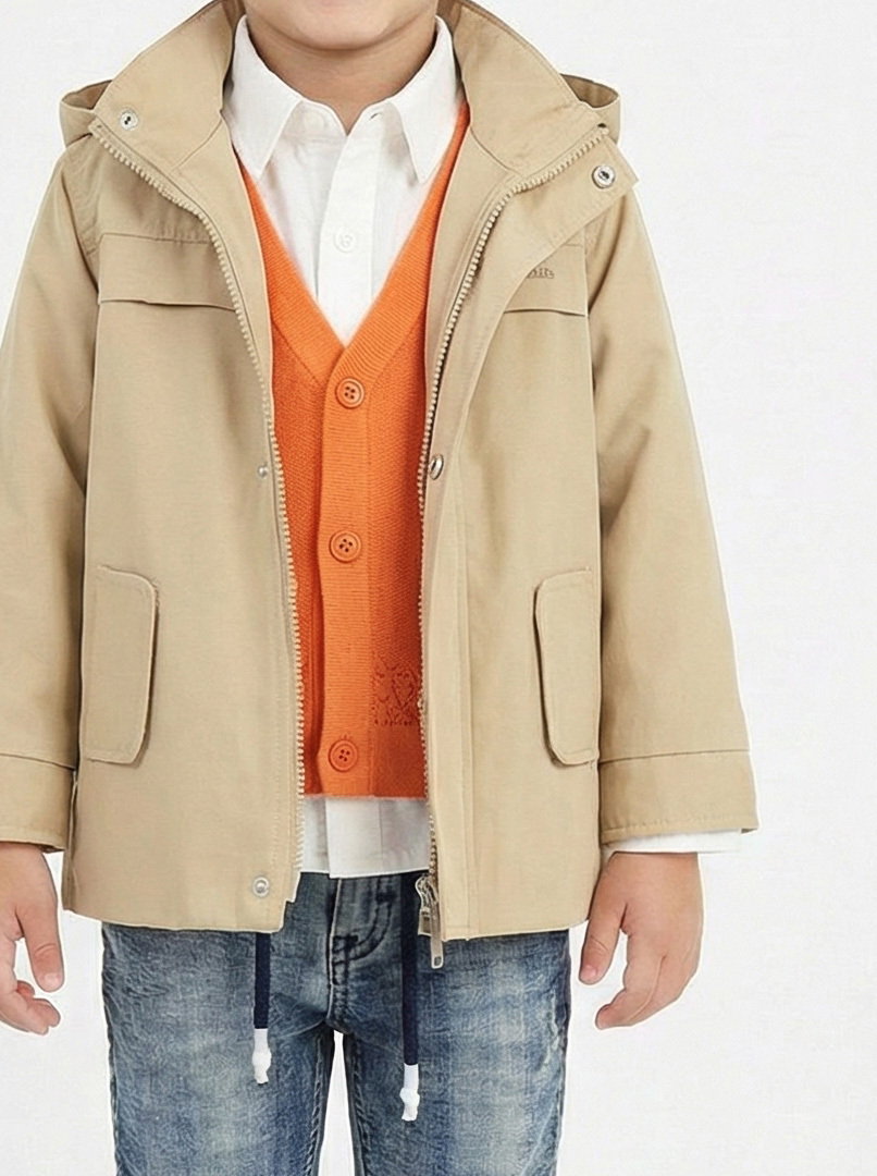 Erkek Çocuk 4'lü Alt Üst Takım 2-5 Yaş 12210 Ekru - Turuncu - 4