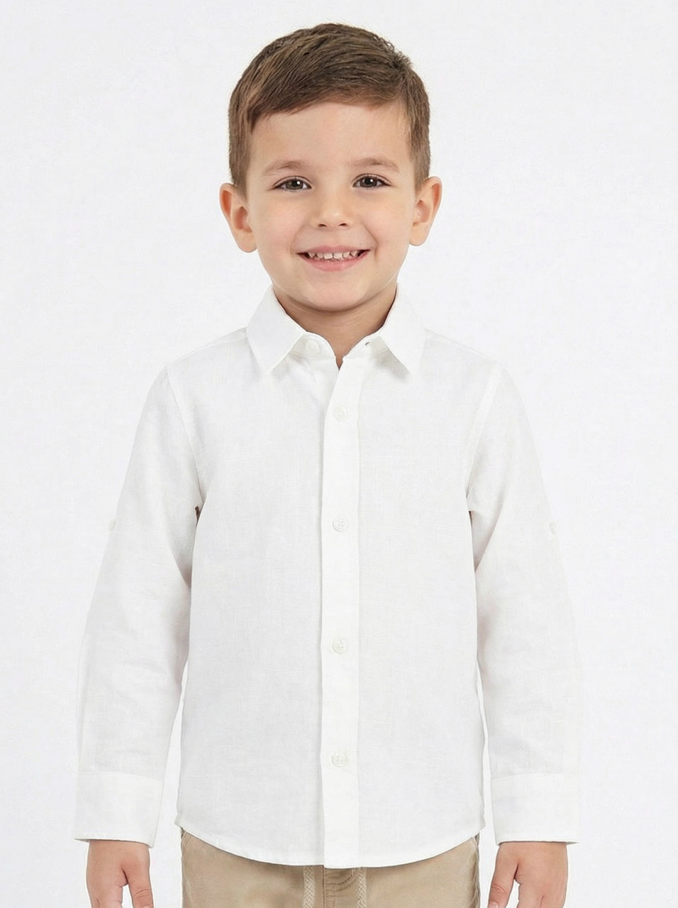 Erkek Çocuk 4'lü Alt Üst Takım 2-5 Yaş 12210 Ekru - Turuncu - 5