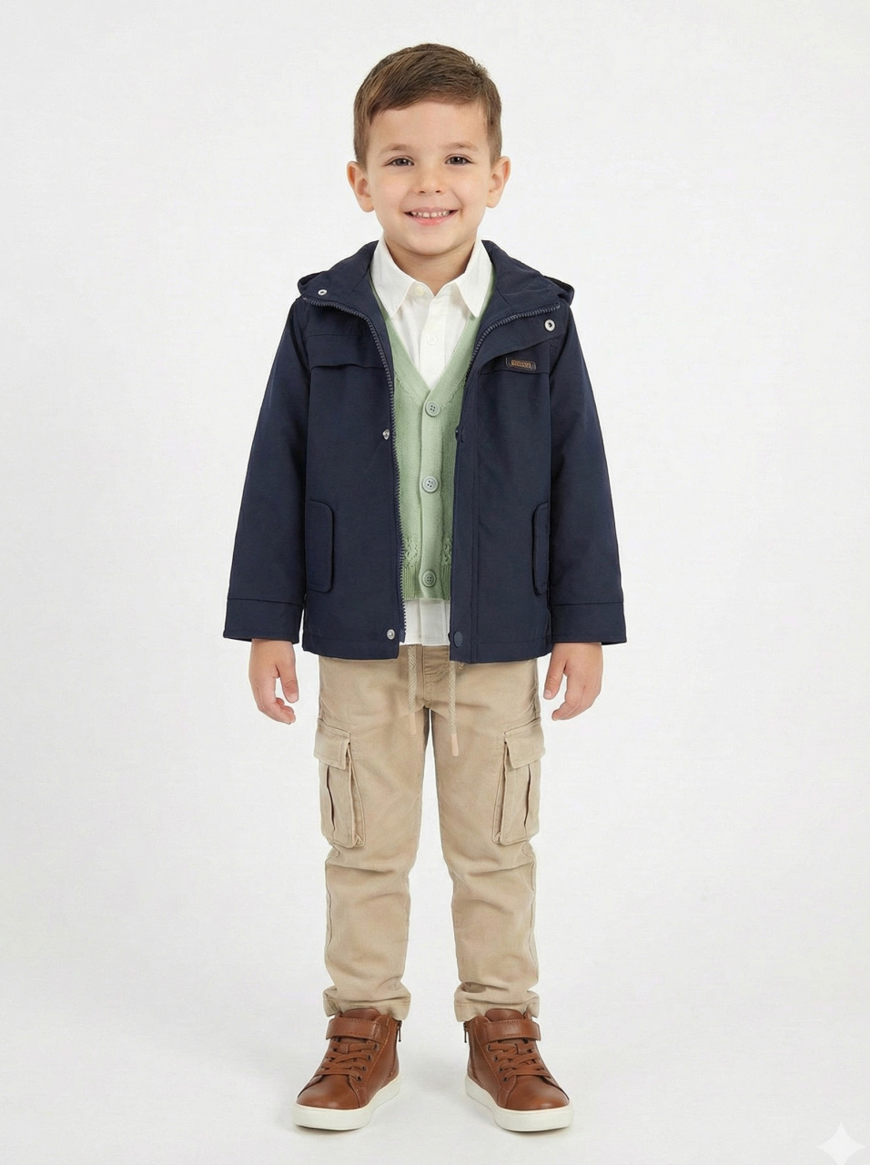 Erkek Çocuk 4'lü Alt Üst Takım 2-5 Yaş 12210 Lacivert - Mint - 1