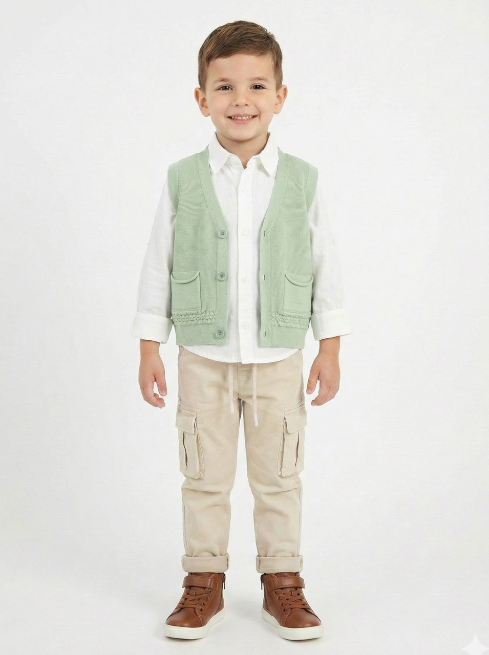 Erkek Çocuk 4'lü Alt Üst Takım 2-5 Yaş 12210 Lacivert - Mint - 5